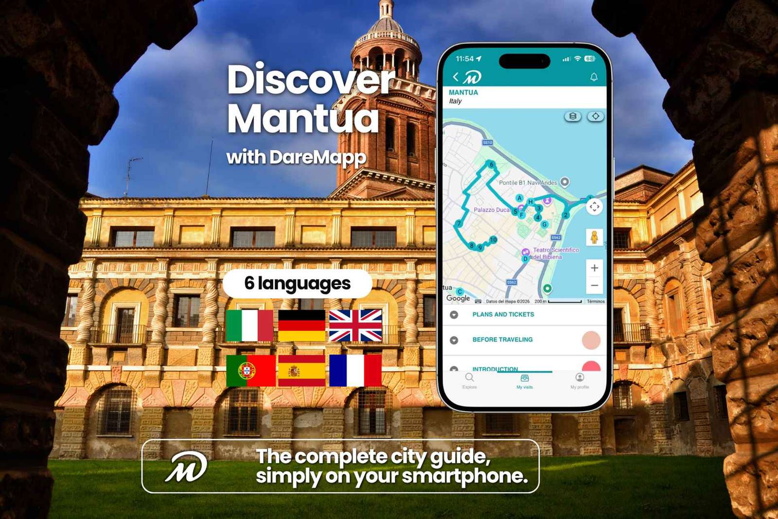 Mantova: Vezetett séta a mobiltelefonodon